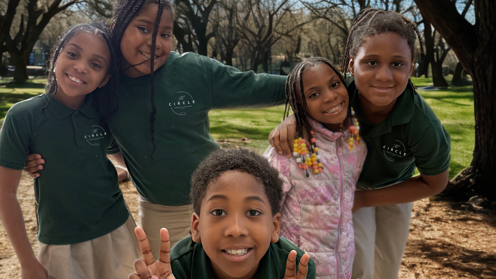 Children from Circle's after-school program in the park